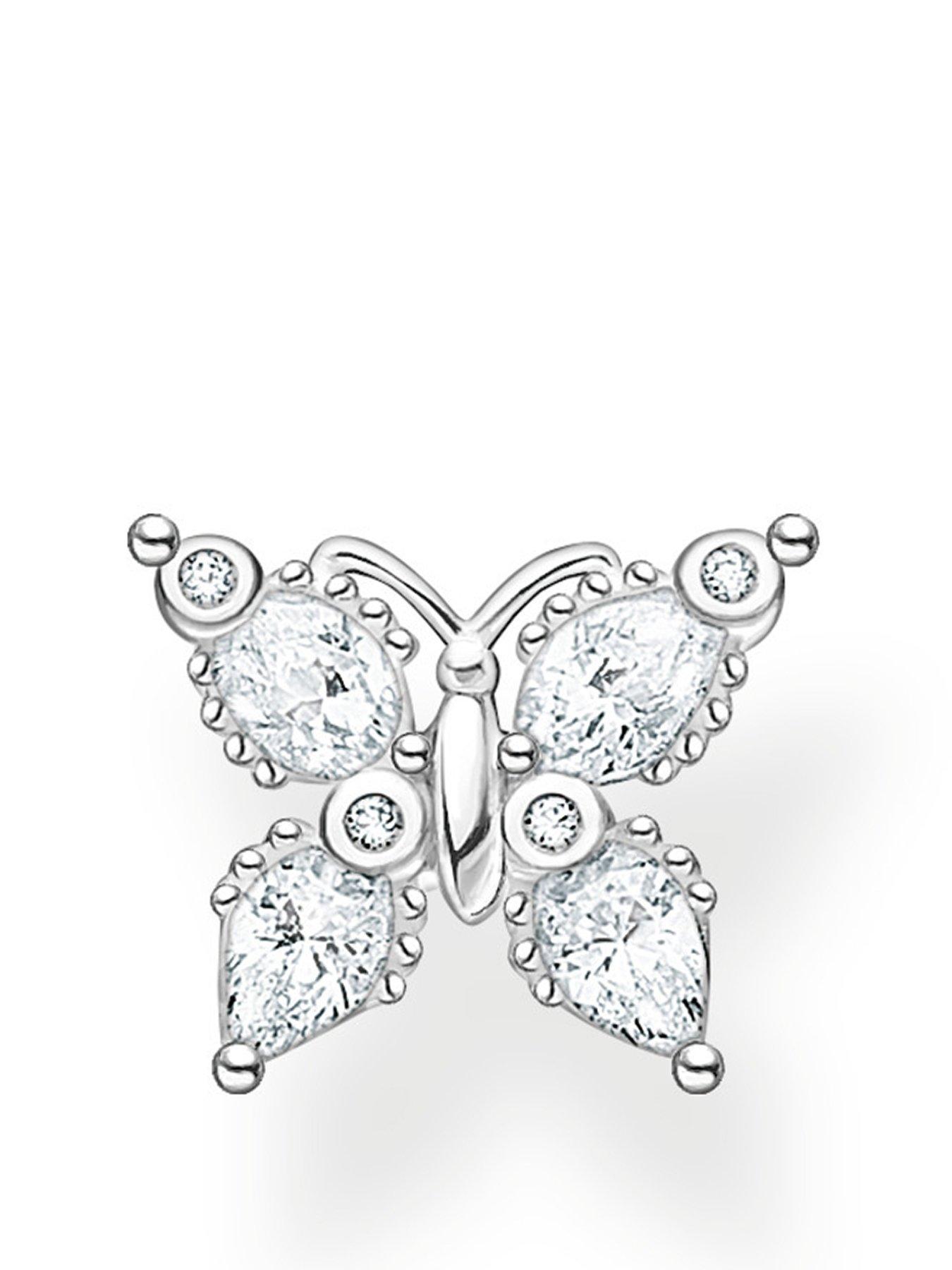 Product photograph of Thomas Sabo Butterfly Single Ear Stud from very.co.uk