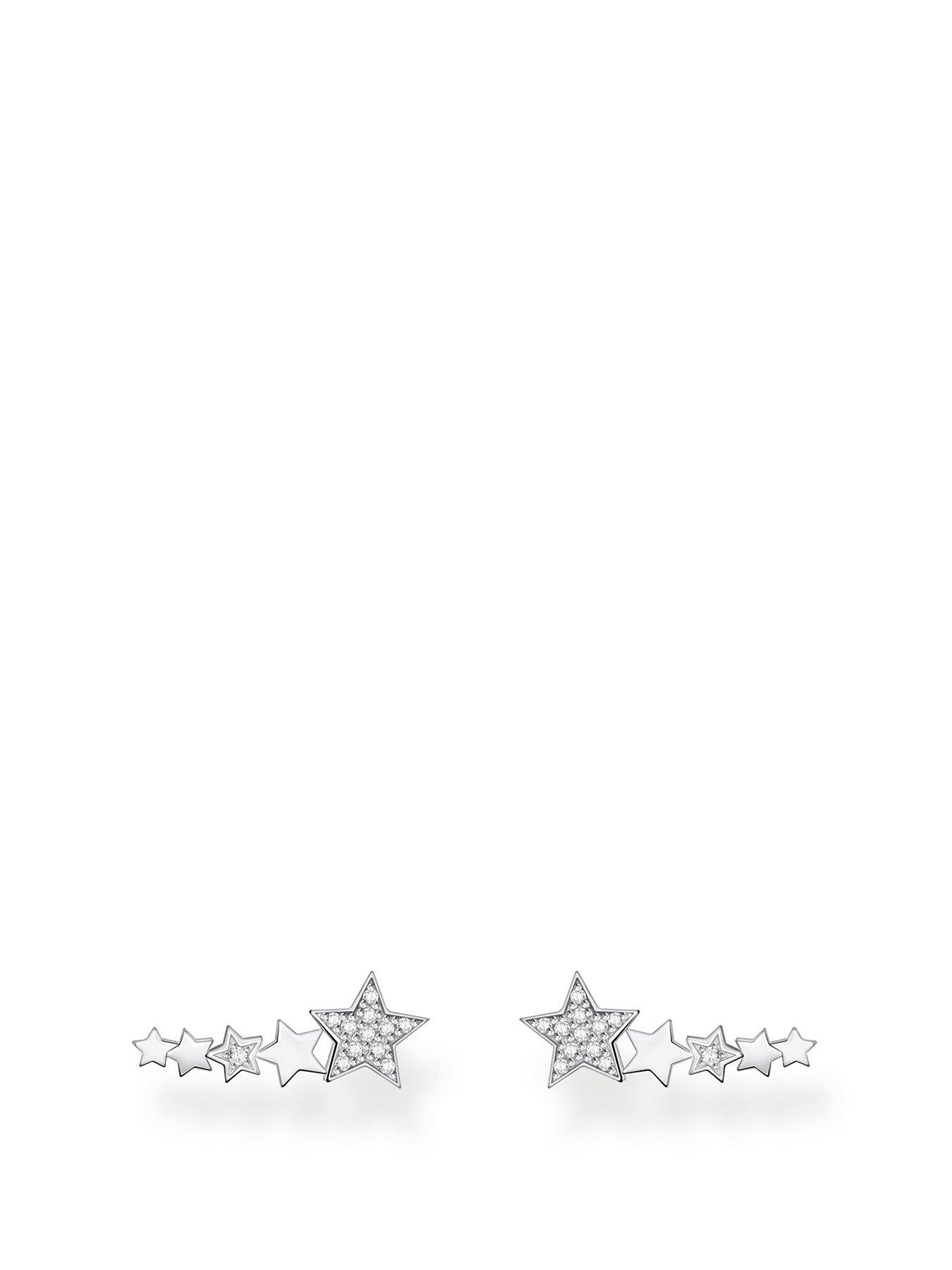 Product photograph of Thomas Sabo Star Ear Climber from very.co.uk