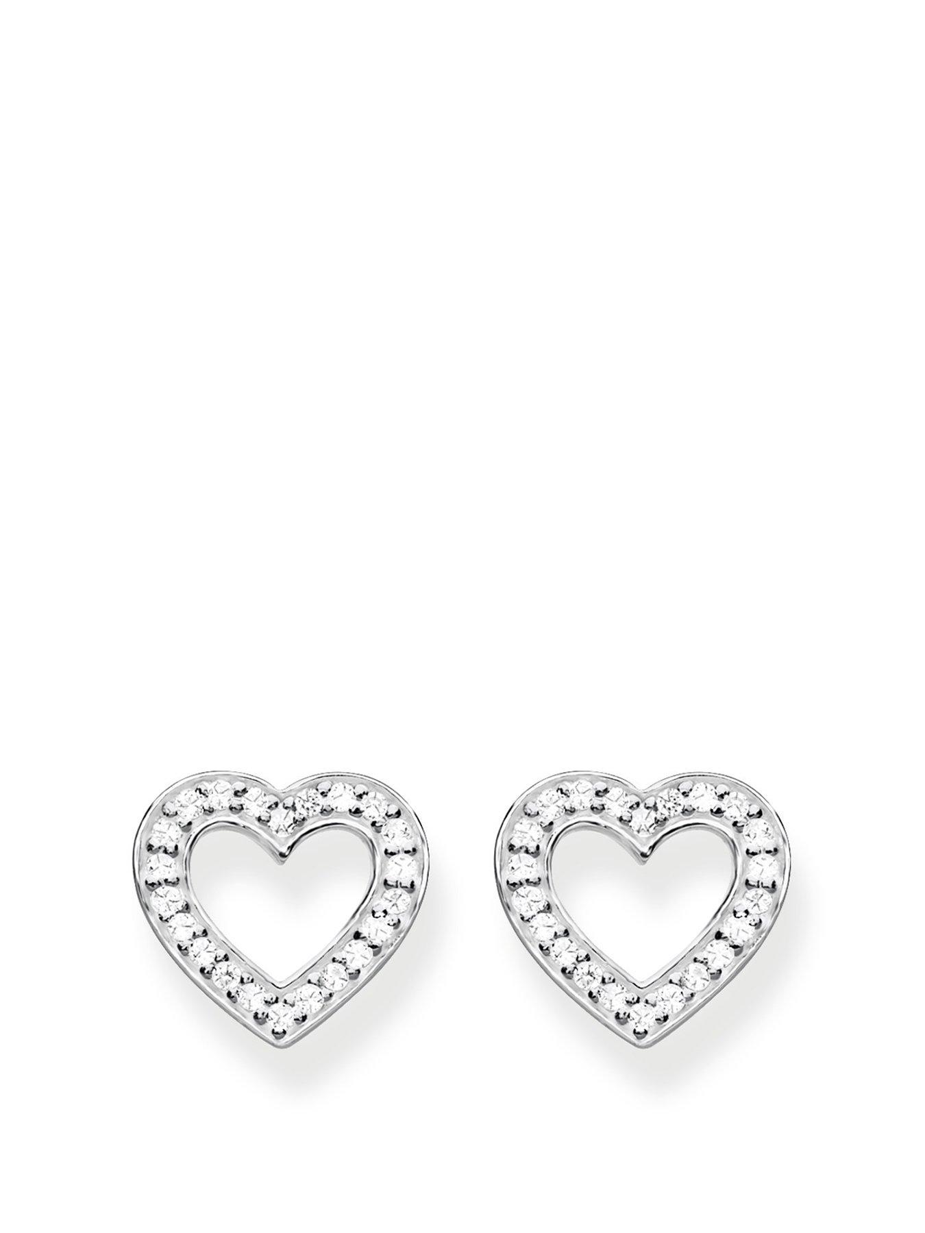 Product photograph of Thomas Sabo Heart Stud Earrings from very.co.uk