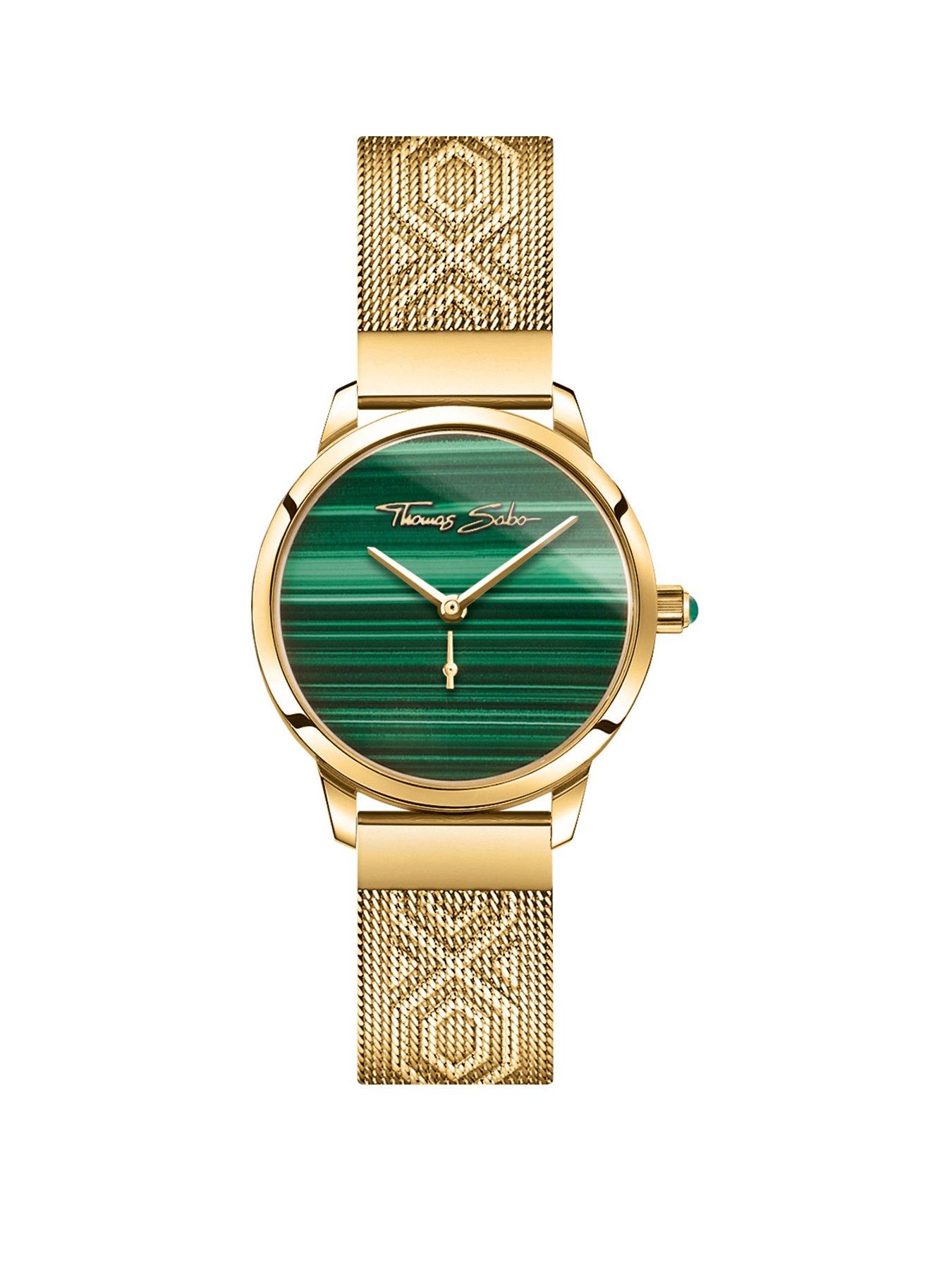 Product photograph of Thomas Sabo Women S Watch With Green Dial from very.co.uk