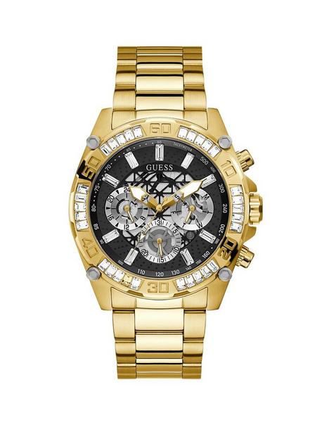 guess-trophy-gold-tone-gents-chronograph-watch