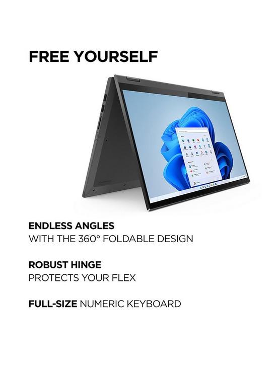 back image of lenovo-ideapad-flex-5-series-laptop-156in-fhd-touchscreen-intel-core-i5-8gb-ram-256gb-ssd-grey