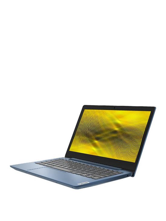 front image of lenovo-ideapad-1-laptop-11in-hd-intel-celeron-4gb-ram-64gb-storage--nbspice-blue
