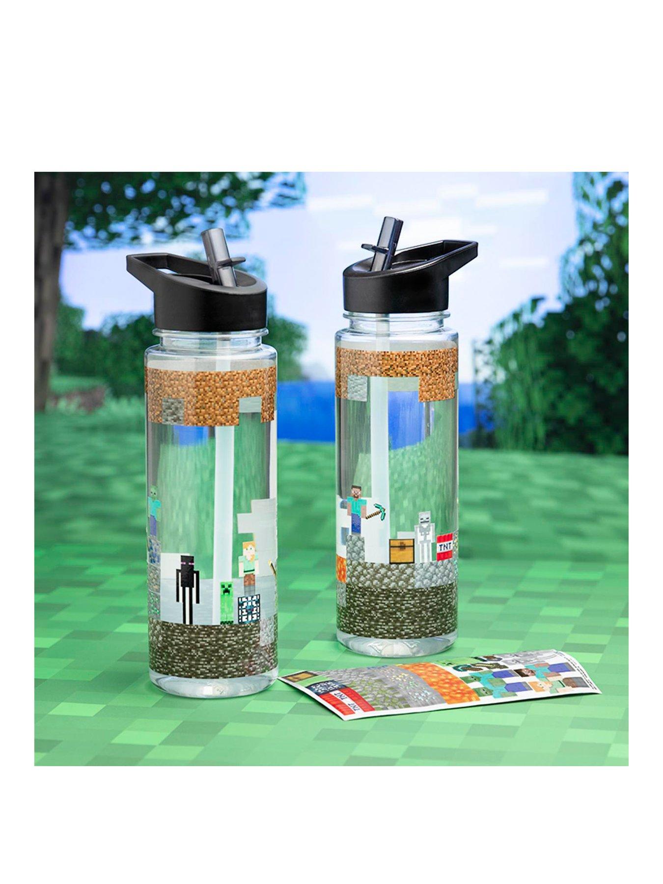 Minecraft 22 oz. Water Bottle and Sticker Set