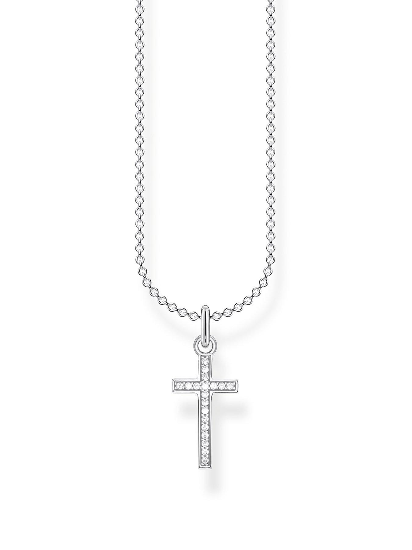 Product photograph of Thomas Sabo Cross Necklace from very.co.uk