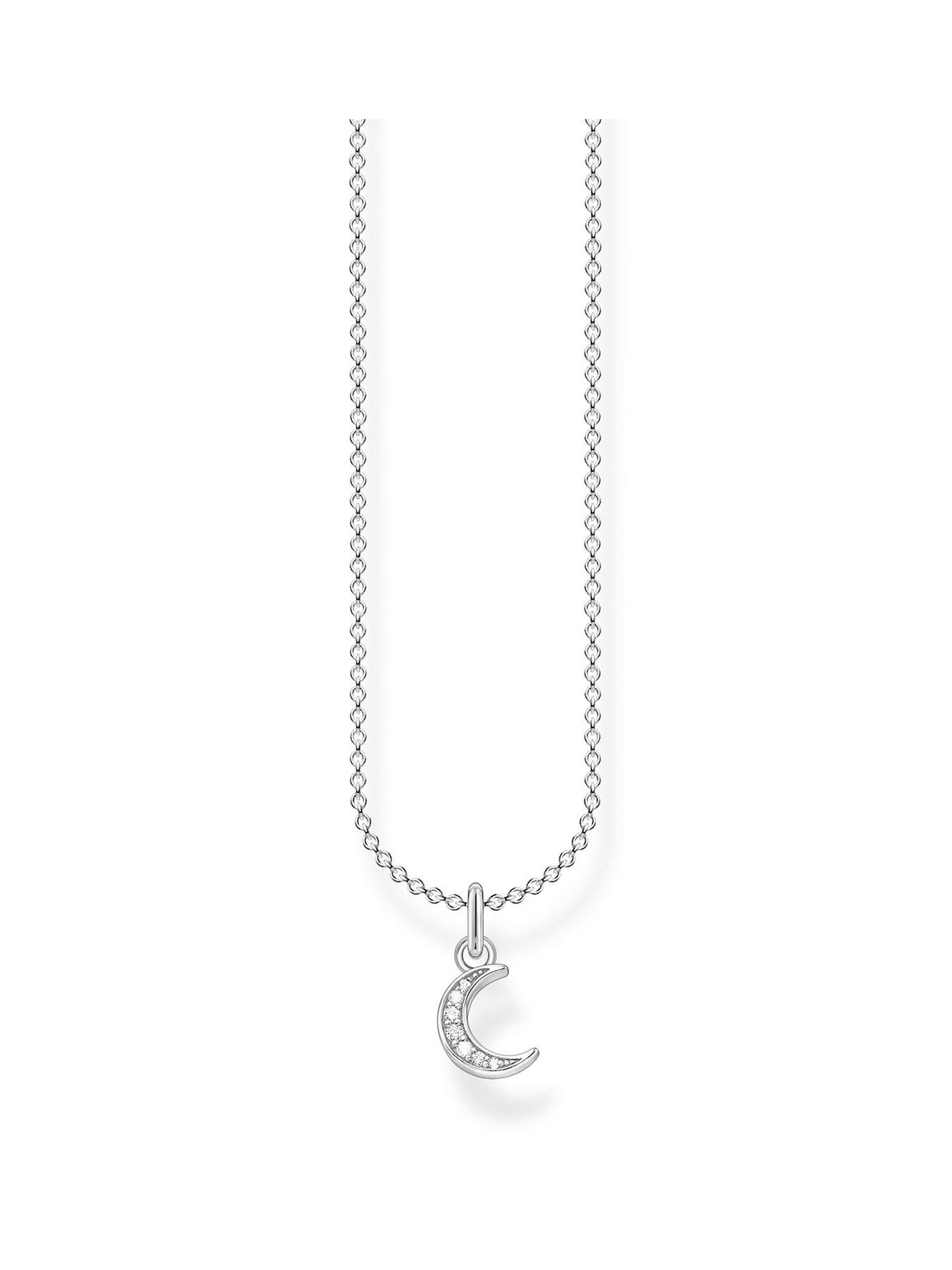 Product photograph of Thomas Sabo Moon Necklace from very.co.uk
