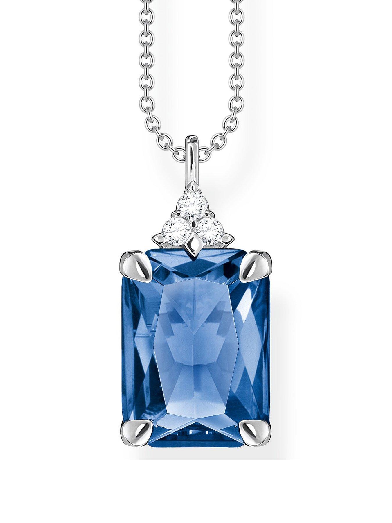 Large 2025 sapphire necklace