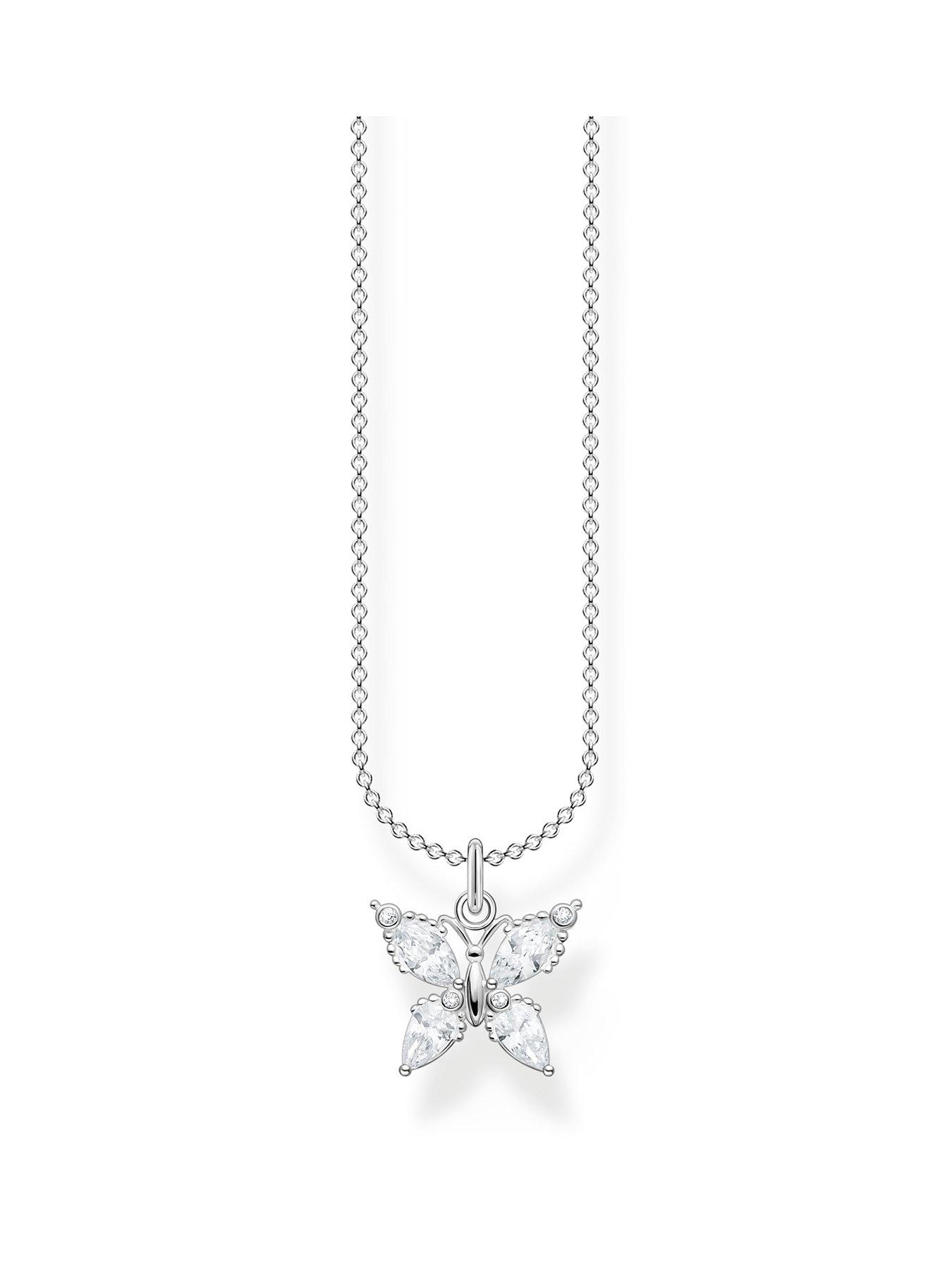 Product photograph of Thomas Sabo Butterfly Necklace from very.co.uk