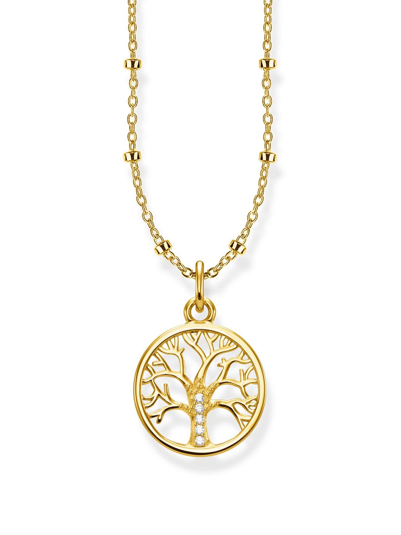 Product photograph of Thomas Sabo Tree Of Balance Necklace from very.co.uk