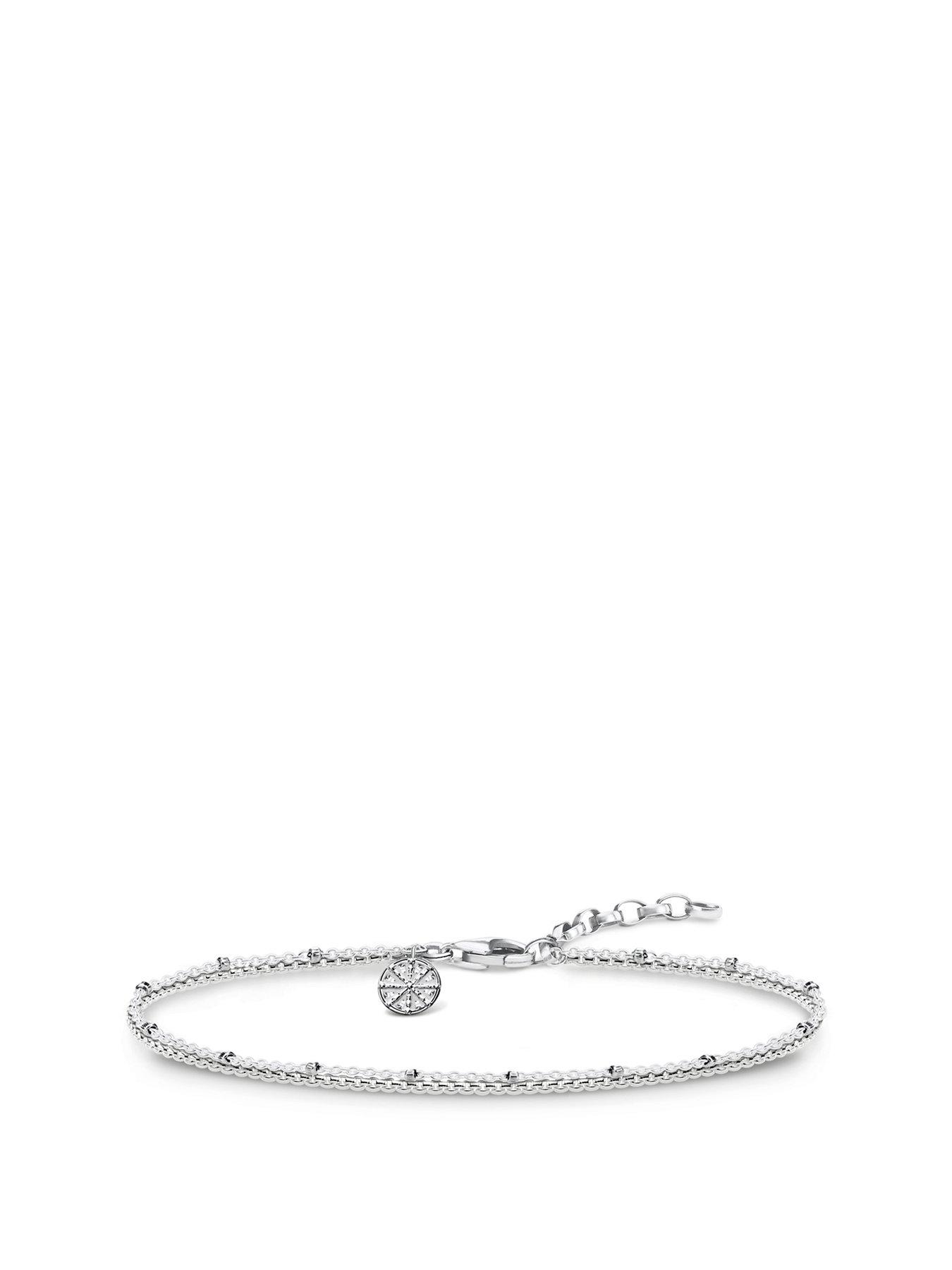 Product photograph of Thomas Sabo Double-row Wheel Of Karma Bracelet from very.co.uk