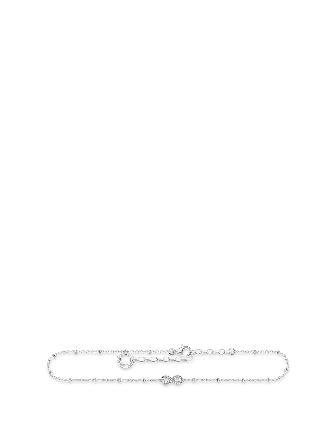 Product photograph of Thomas Sabo Infinity Single Anklet 925 Sterling Silver from very.co.uk