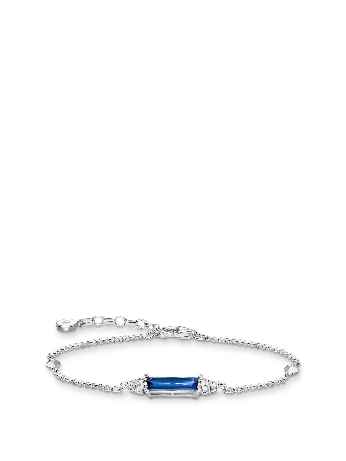 Product photograph of Thomas Sabo Sapphire Blue Bracelet from very.co.uk