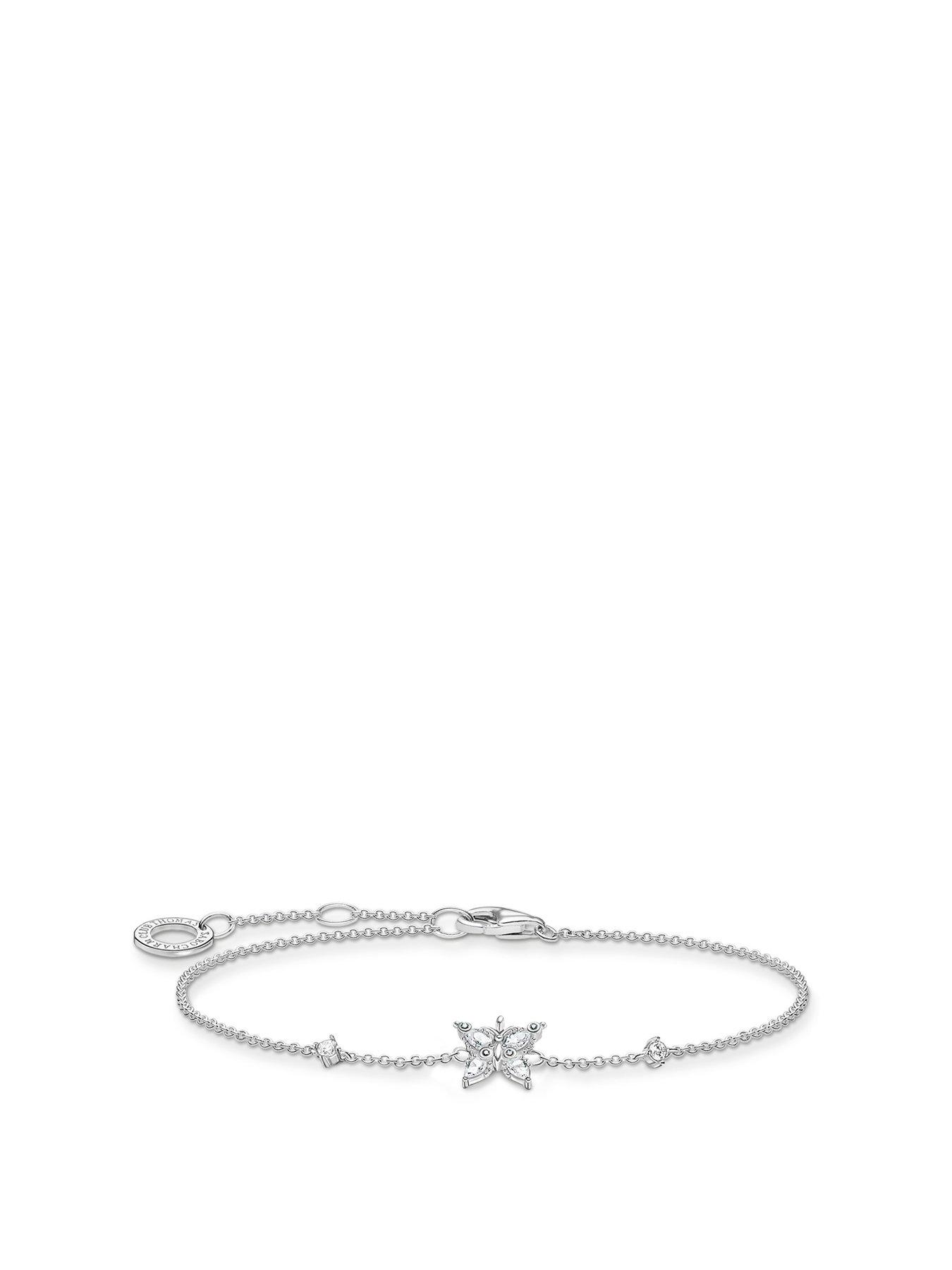 Product photograph of Thomas Sabo Butterfly Bracelet from very.co.uk