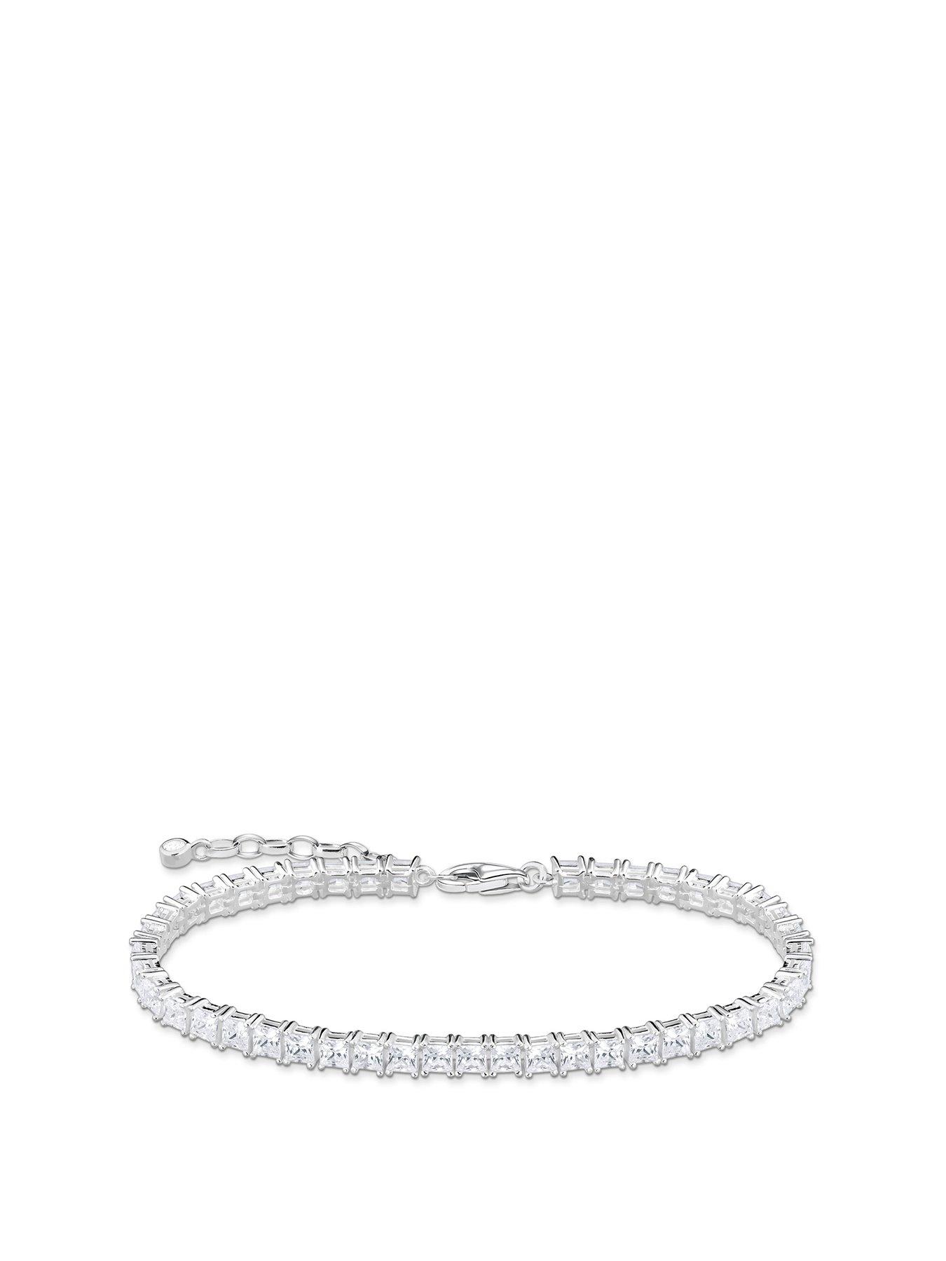 Product photograph of Thomas Sabo Sparkling Tennis Bracelet from very.co.uk