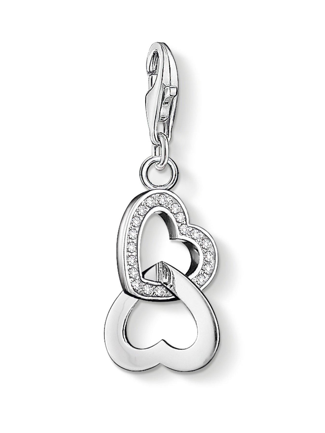 Product photograph of Thomas Sabo Charm Pendant Hearts from very.co.uk