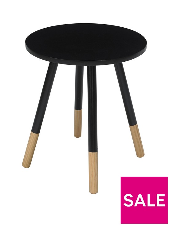 front image of lpd-furniture-costa-side-table-black