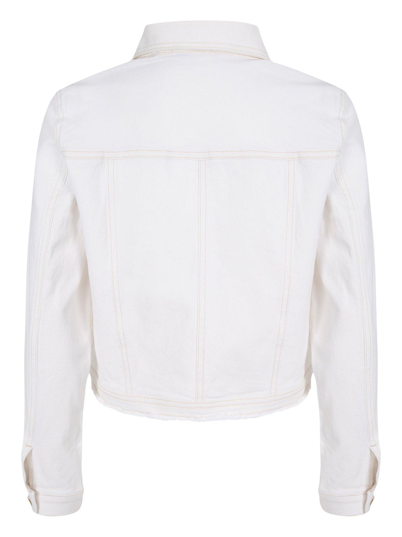 Mint velvet white hot sale denim jacket