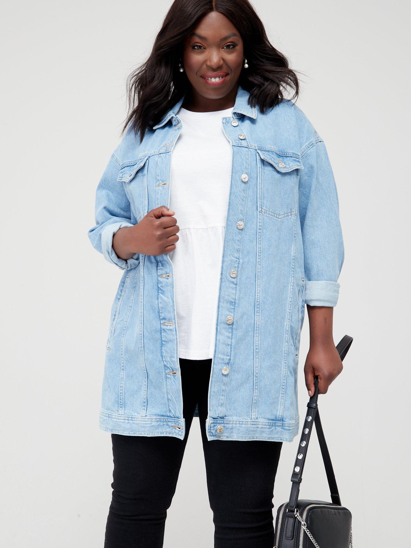 denim longline jacket