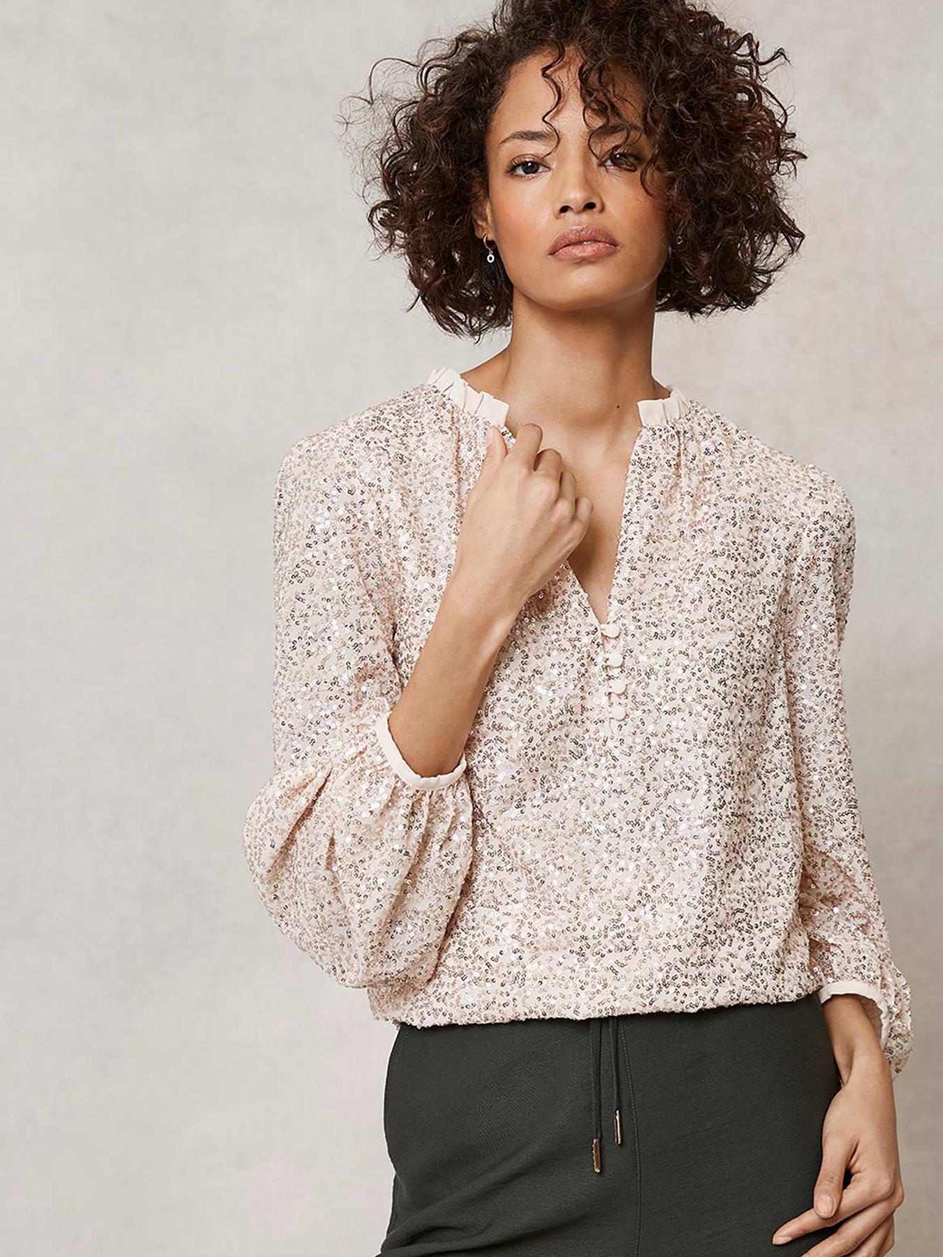 Sequin hot sale blouse uk