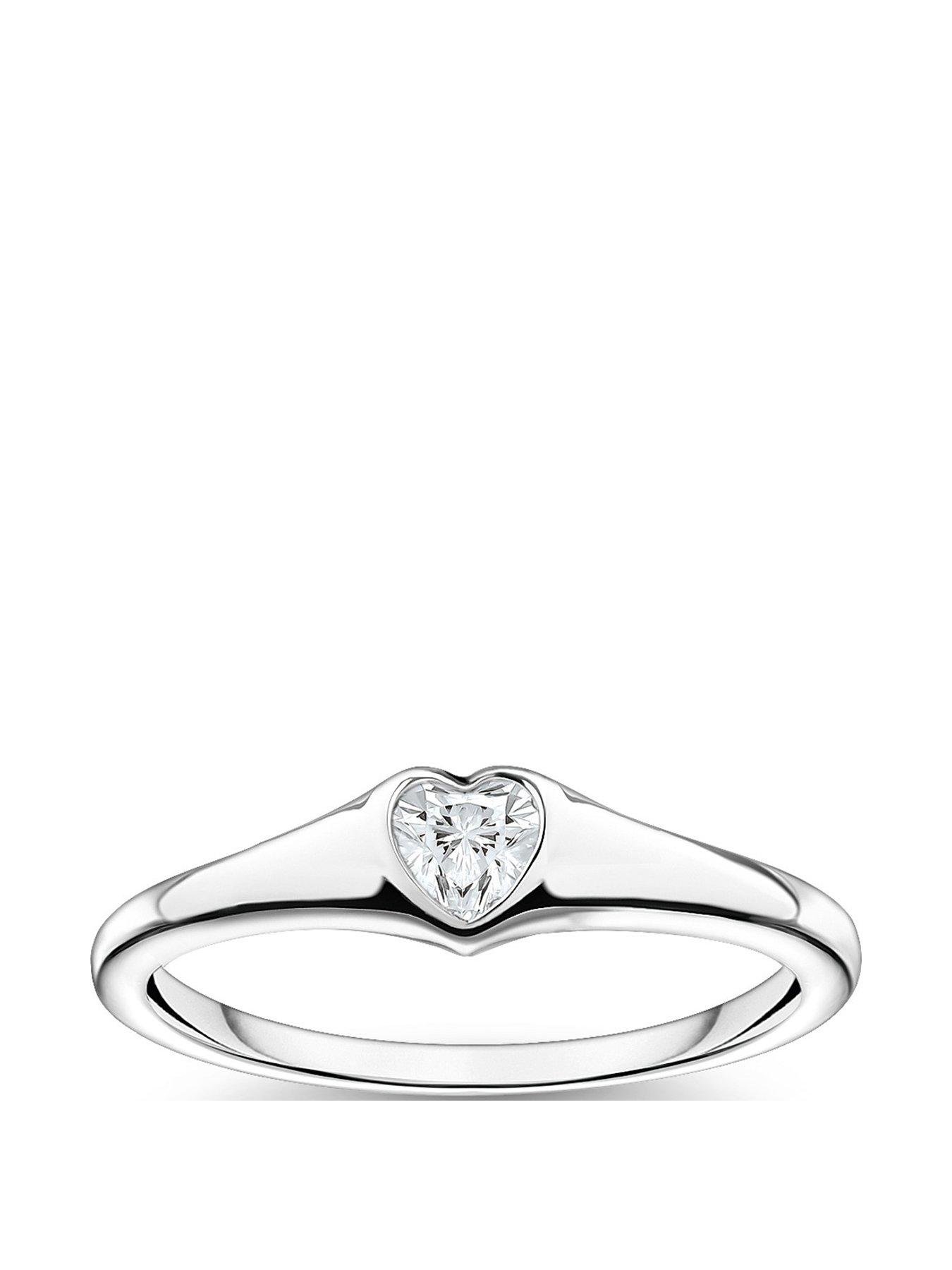 Product photograph of Thomas Sabo Heart Ring from very.co.uk
