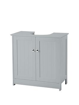 Product photograph of Lpd Furniture Alaska 2 Door Vanity Under Sink Unit - Grey from very.co.uk