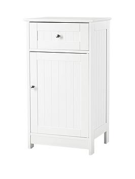 Product photograph of Lpd Furniture Alaska Low Bathroom Cabinet - White from very.co.uk