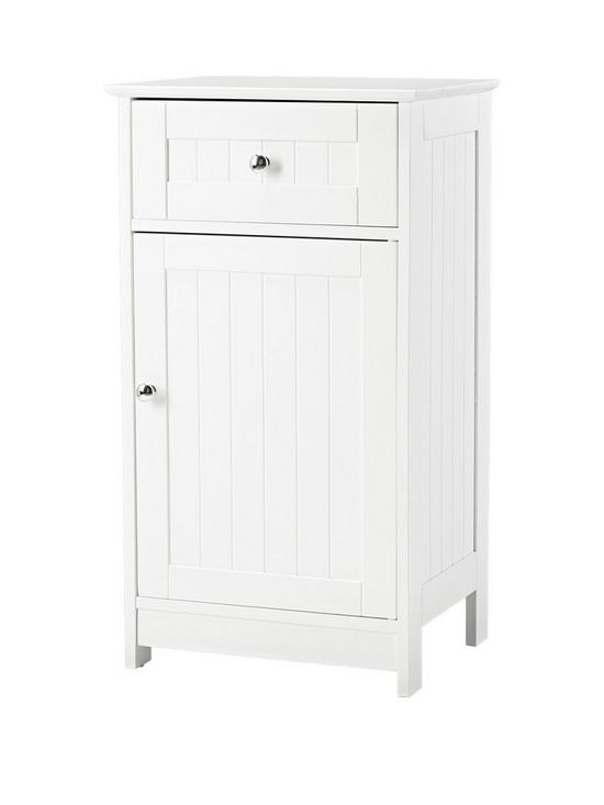front image of lpd-furniture-alaska-low-bathroom-cabinet-white
