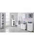  image of lpd-furniture-alaska-low-bathroom-cabinet-white