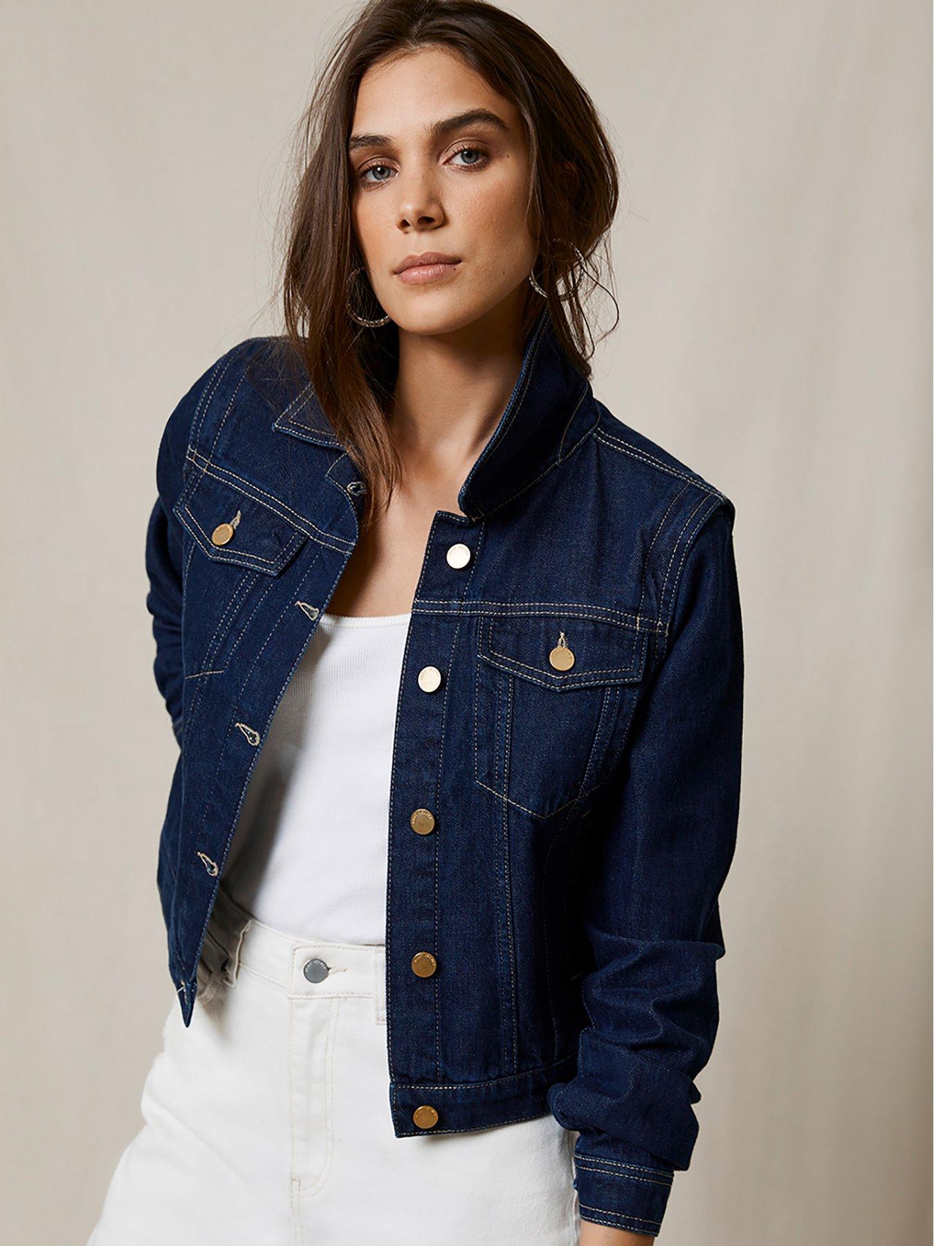 Fitted Denim Blazer Womens | vlr.eng.br