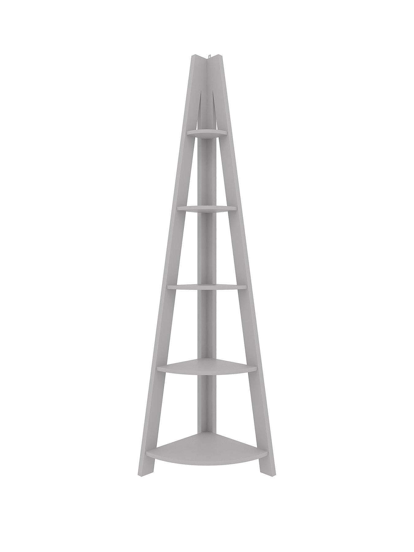 Image of LPD Furniture Tiva Corner Ladder Shelving - Grey