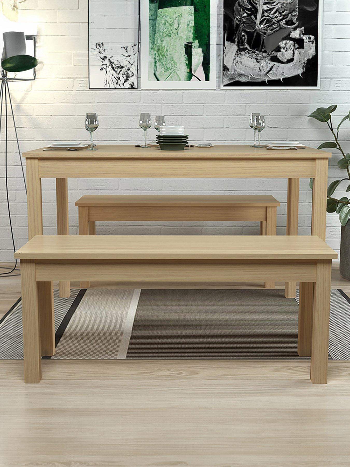 Product photograph of Lpd Furniture Ohio Oak Dining Set from very.co.uk