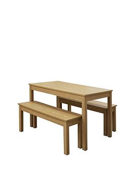 Product photograph of Lpd Furniture Ohio Oak Dining Set from very.co.uk