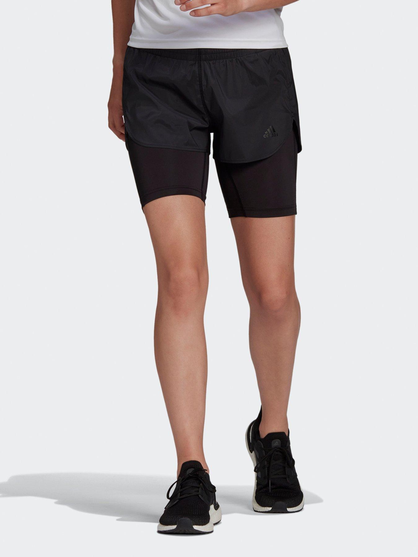 adidas, HIIT HEAT.RDY Two-in-One Shorts - Silver