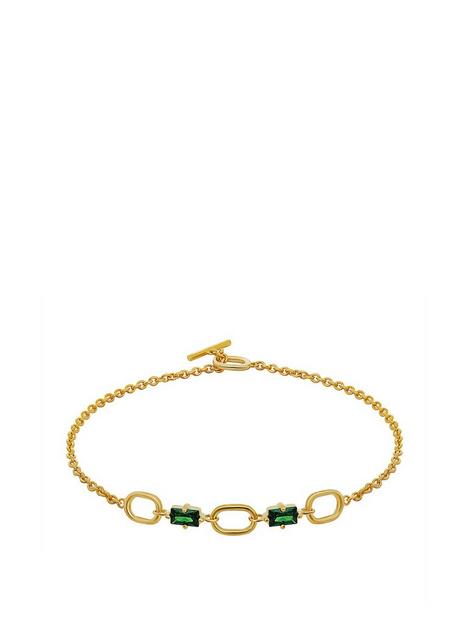 simply-silver-sterling-silver-14ct-gold-emerald-cubic-zirconia-link-toggle-bracelet