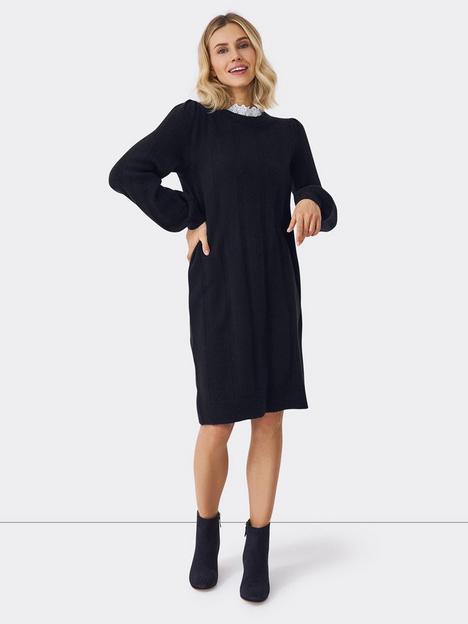 crew-clothing-pointelle-knitted-jumper-dress--navy