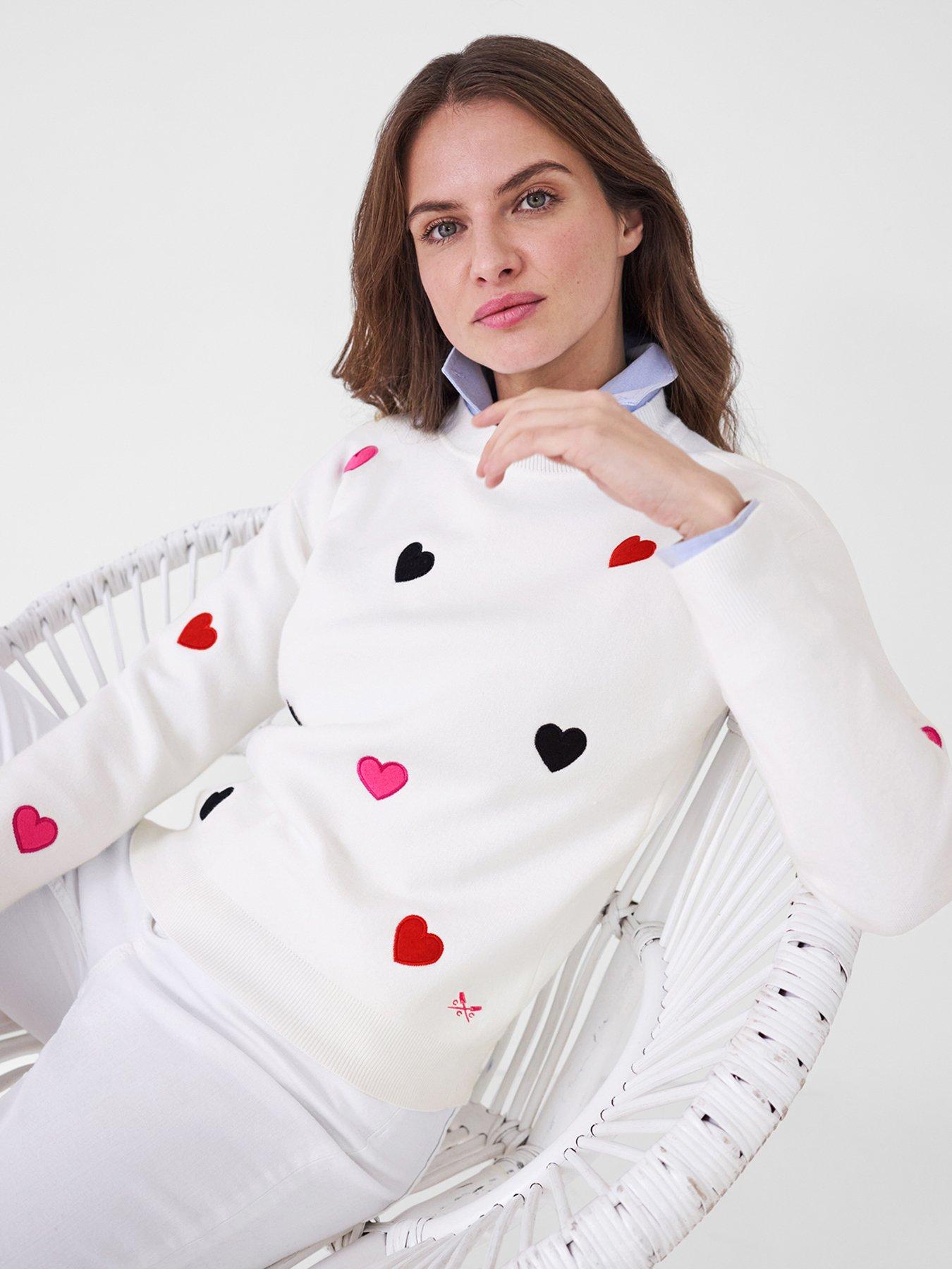 crew clothing heart jumper