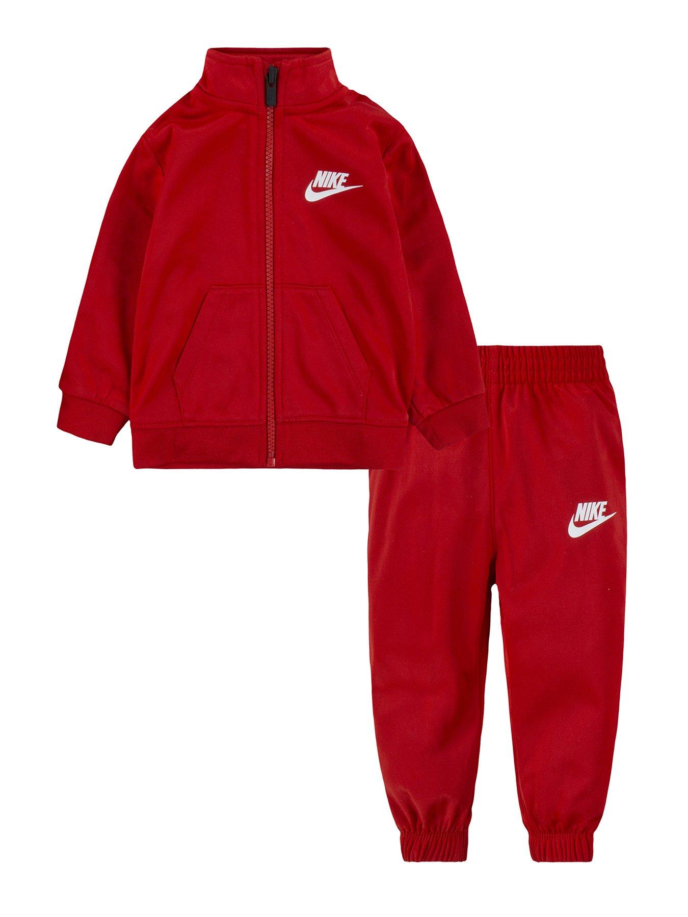 Nike swoosh best sale tracksuit red