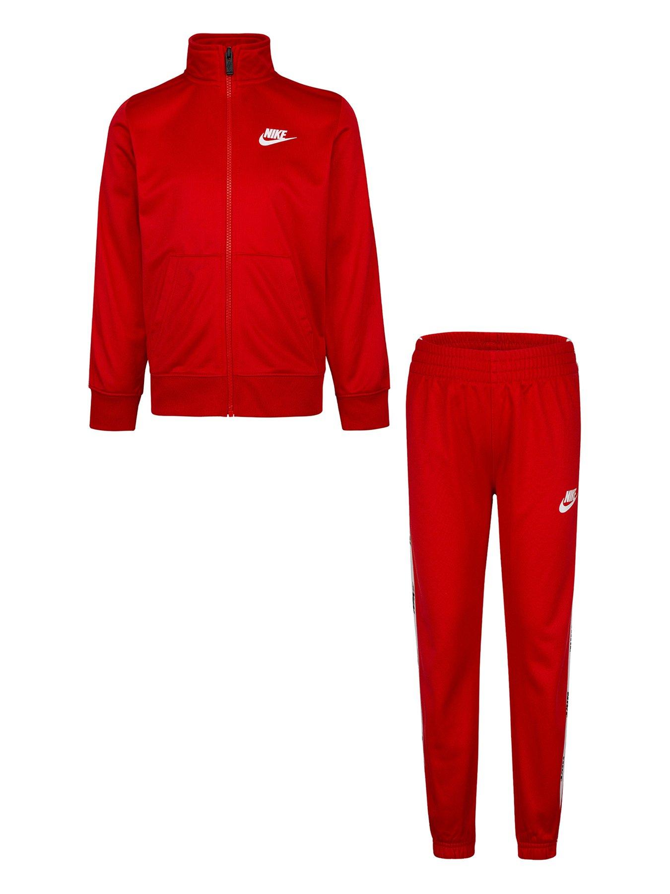 Nike swoosh 2024 tracksuit red