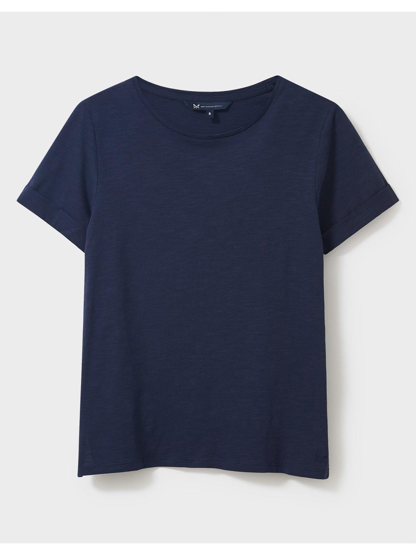Image 4 of 4 of Crew Clothing Perfect Crew Slub T-shirt -navy