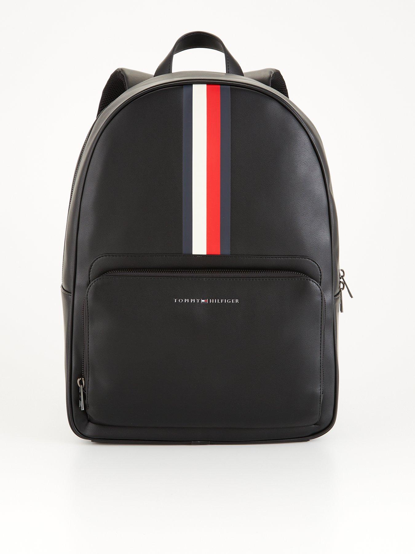 Tommy Hilfiger Midtown Faux Leather Backpack - Black | very.co.uk
