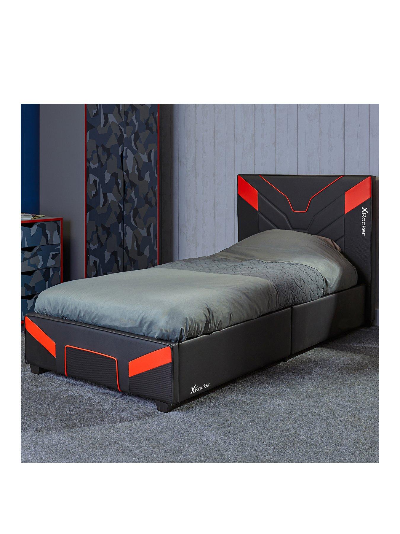 Product photograph of X Rocker Cerberus Bed In A Box - Black Single from very.co.uk