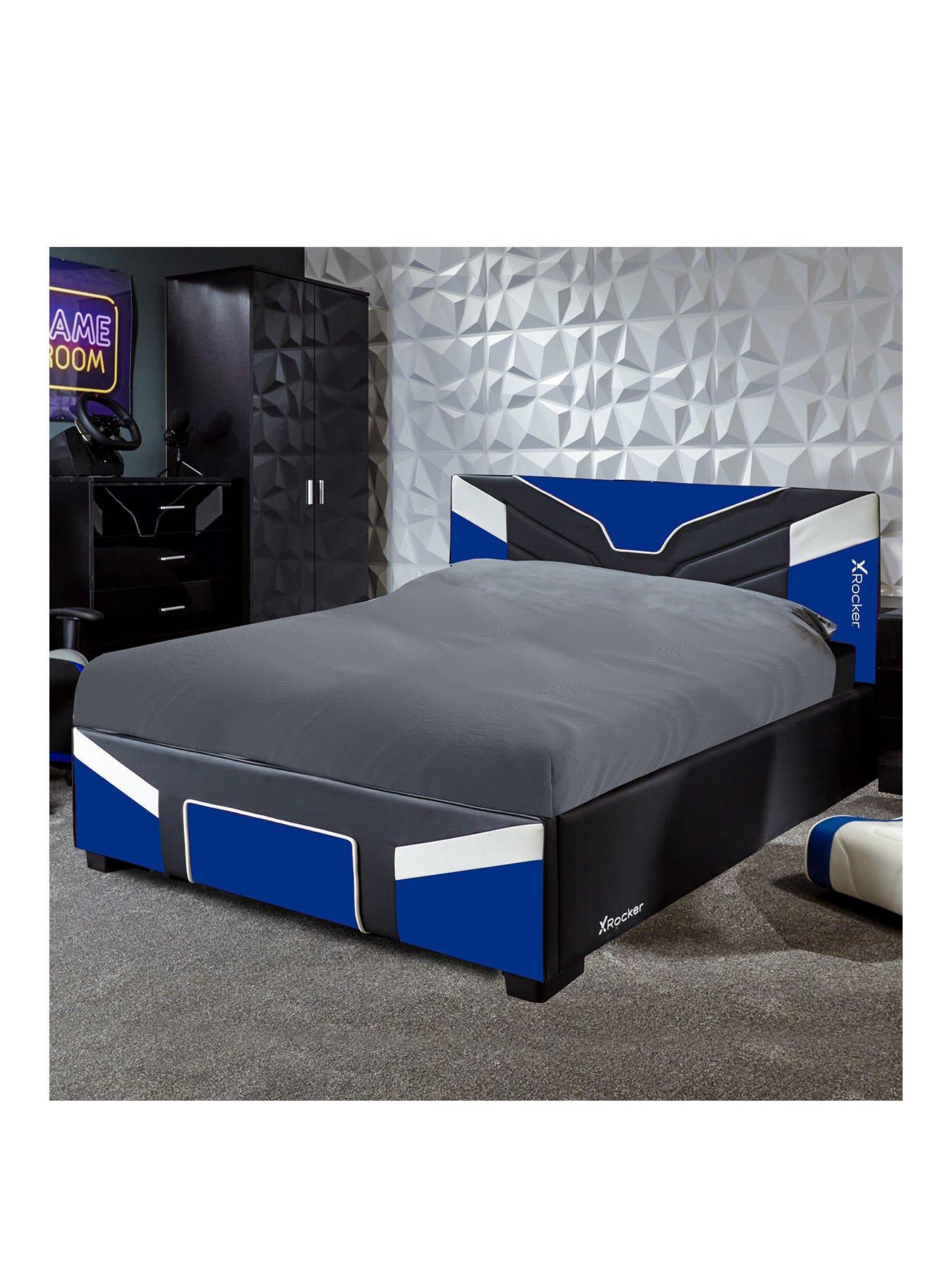 Product photograph of X Rocker Cerberus Bed In A Box - Blue Double from very.co.uk