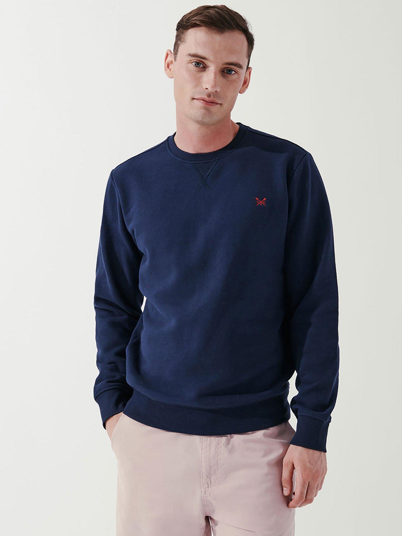 Crew Clothing Crossed Oars Crew Neck Sweat - Navy Blue | very.co.uk