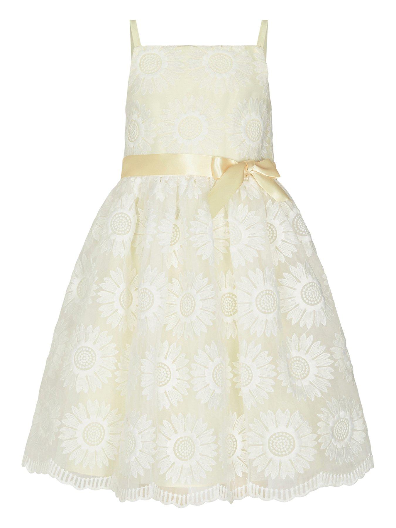 Occasion & wear Girls Sunflower Dress - Lemon