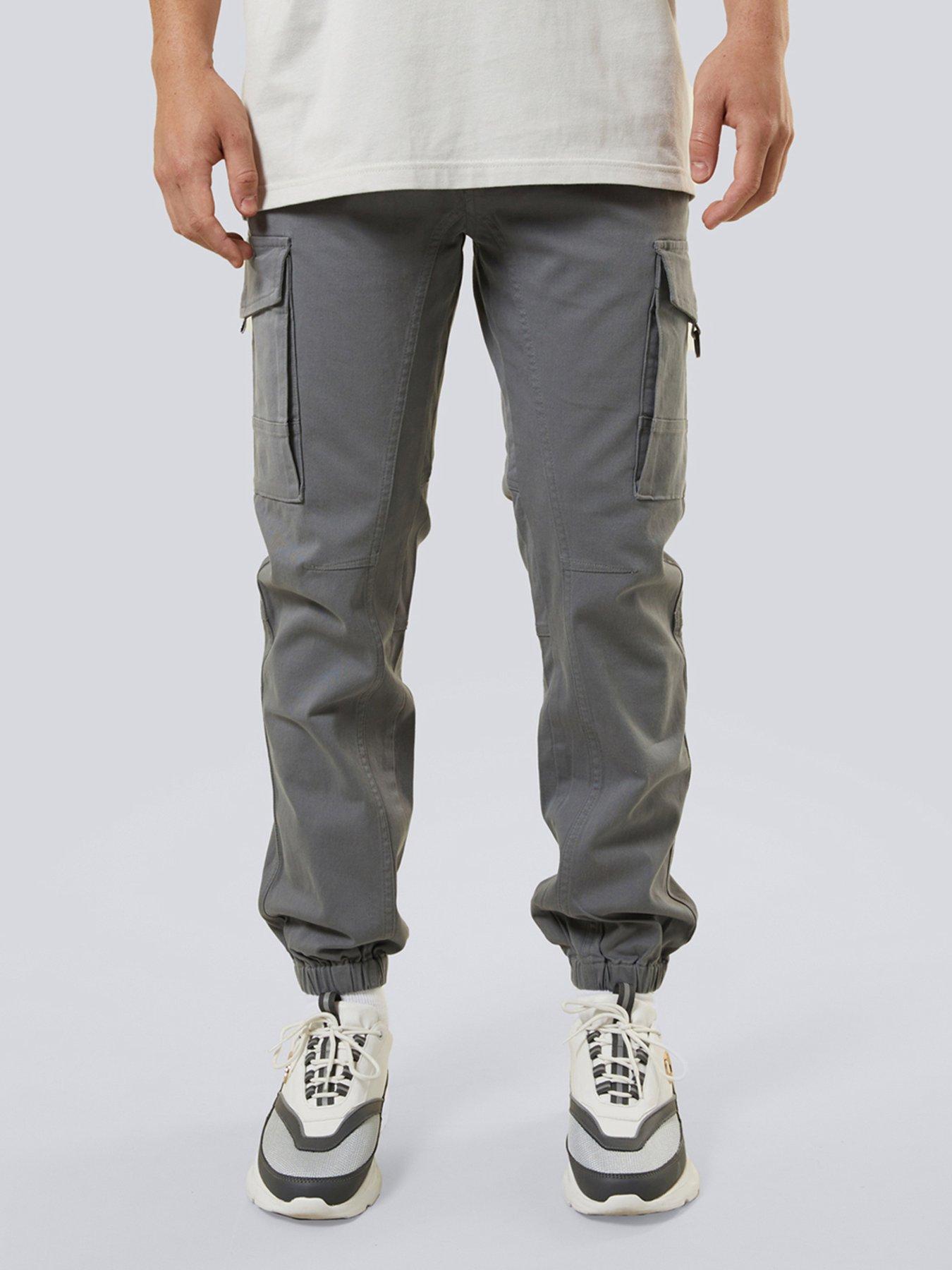 Mens grey combat store trousers