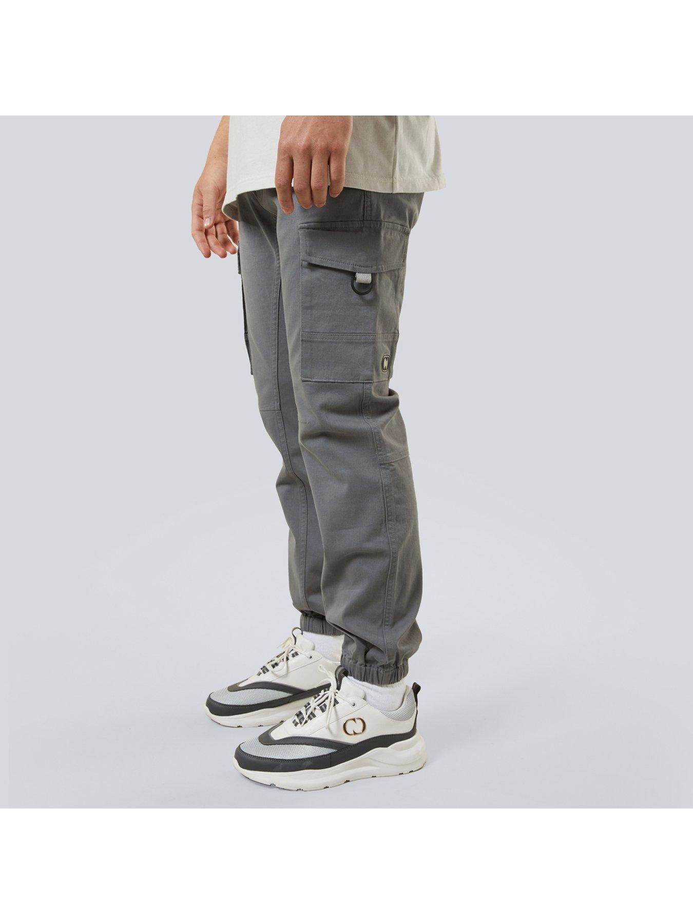 Men's Straight Leggings Work Combat Cargo Trousers Full 6 Pocket Wear Pants  Men's Cargo Work Trousers (Dark Gray, S) at  Men's Clothing store