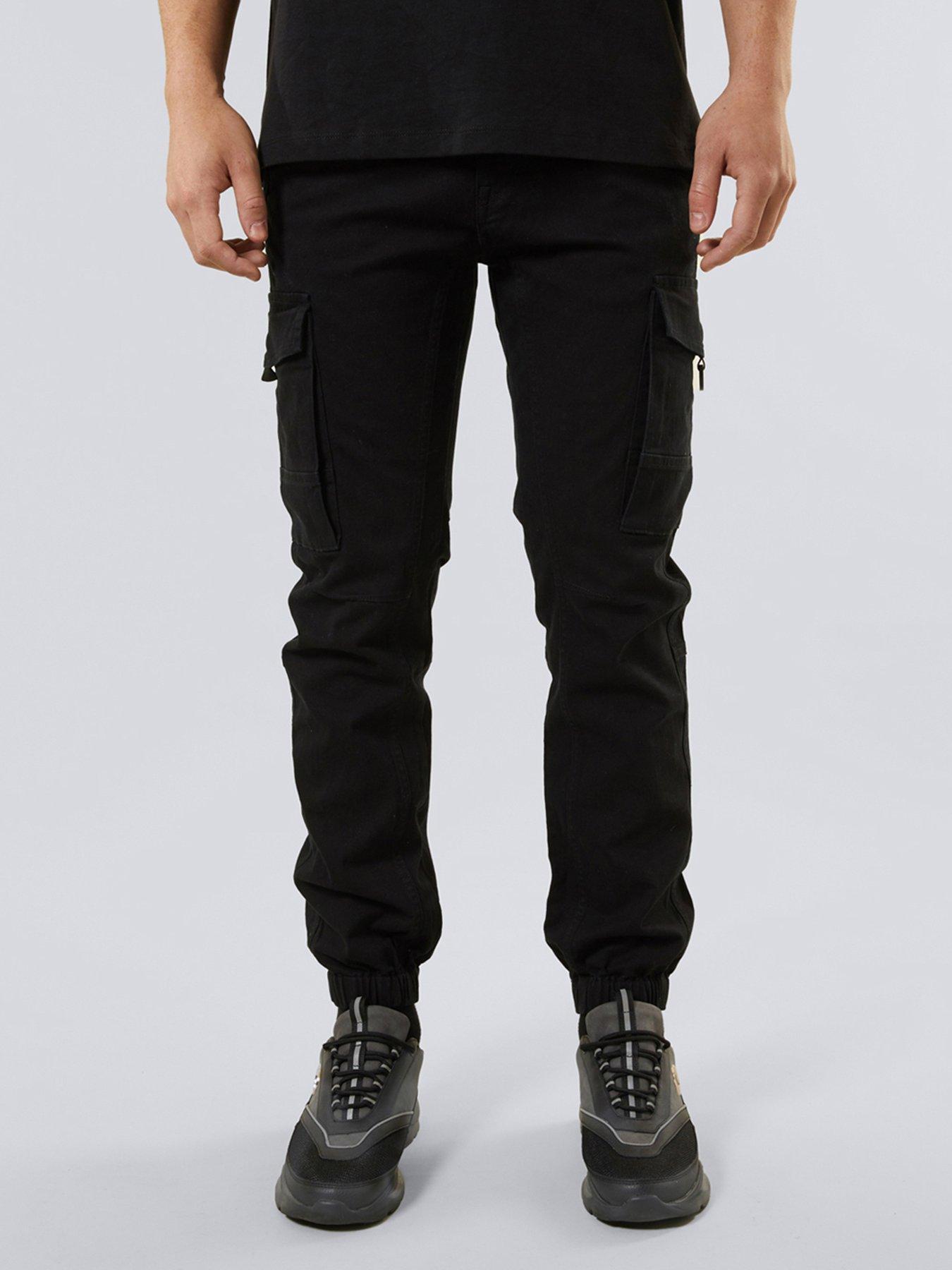 Criminal Damage Manhattan Cargo Trousers - Black | very.co.uk