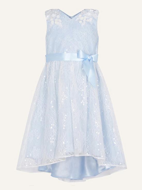 front image of monsoon-girls-verity-lace-dress-blue
