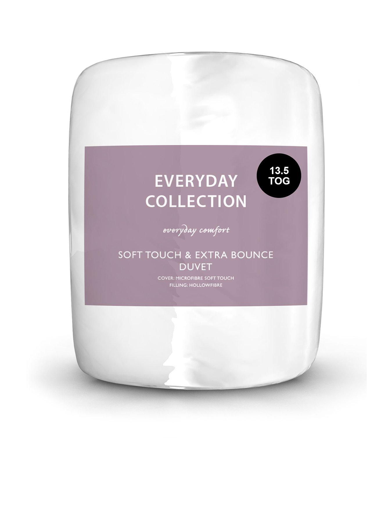 Product photograph of Everyday Soft Touch And Extra Bounce 13 5-tog Duvet - White from very.co.uk