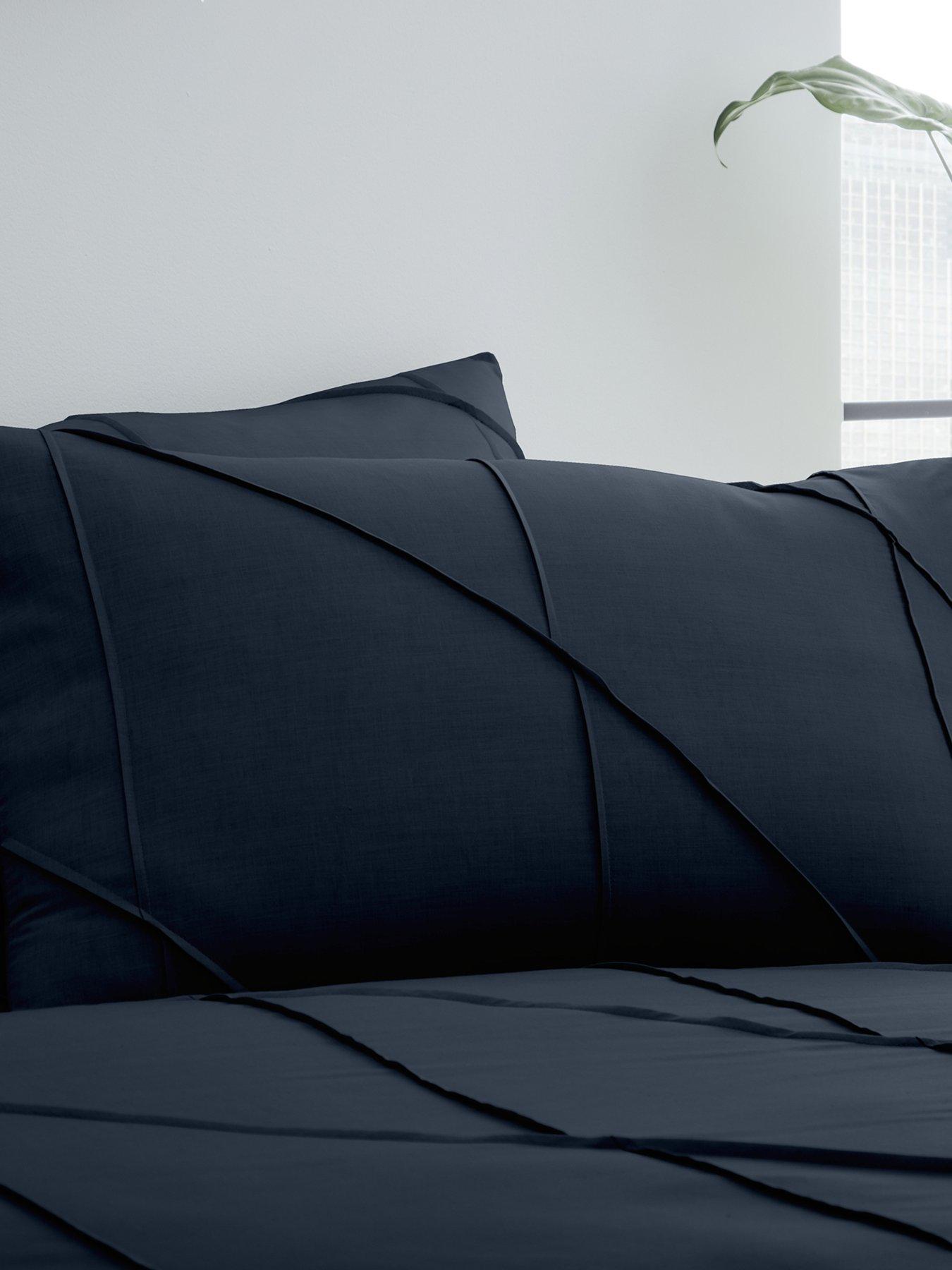 Image 3 of 3 of Serene Dart Navy Single Duvet Cover Set